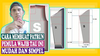 Cara membuat pola lengan kaos oblong (part 2)