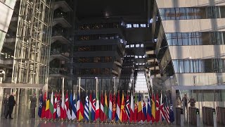 NATO FMs speak to media before talks