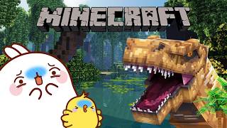 Molang and Piu Piu Try to Survive Minecraft Universal! 🚗🦈🦖