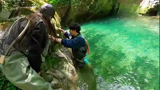 【源流体験】大岩魚の楽園に釣りガールを連れてくと、、、‼︎