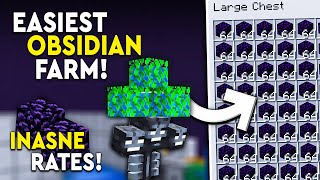 Minecraft Obsidian Farm Tutorial - NEW - 32000 TO 124000 P/H!
