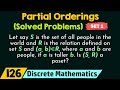 Partial Orderings (Solved Problems) - Set 1