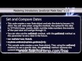 JavaScript Training Tutorial Set and Compare Dates