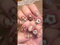 【 nails 】秋っぽブラウンガーリーネイル🍂⌇﻿ セルフネイル⌇self nail⌇ ジェルネイル