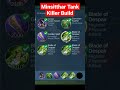 minsitthar tank killer build mlbb shorts