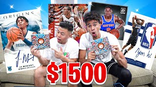 EPIC $1500 IRL BASKETBALL PACK OPENING VS LSK! *PULLED INSANE ROOKIE CARDS*