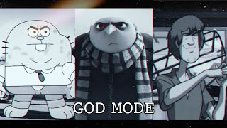 Richard Waterson, Gru, and Shaggy Entering God Mode