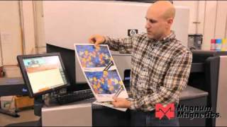 Printing Magnum Magnetics flexible magnet sheet on an HP Indigo 7000 press