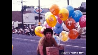 Vintage 1971 West Seattle Hi-Yu parade home movie clip 1970s Chinese dragon dance Seafair clowns +