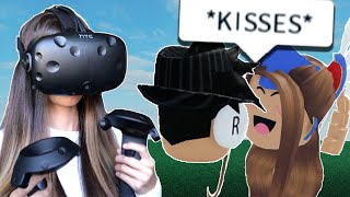 Roblox Vr Hands.. Kissing People (FACECAM)