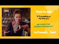 How to say 'is it possible to try this on?' in French - Learn French fast with Memrise