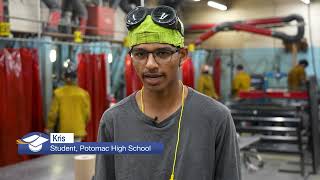 Students earn national certifications and lifelong trades skills in Potomac High's welding classes