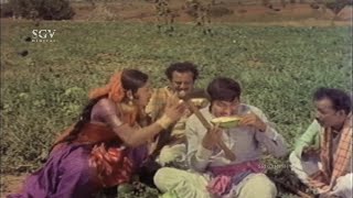 Dr Rajkumar and Manjula Fighting For Watermelon | Best Comedy Scene | Sampathige Saval Kannada Movie