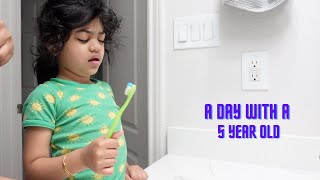 ମୋ ଝିଅର ପୁରା ଦିନର ରୁଟିନ |  A day with a 5 year old |  Odia Life in USA