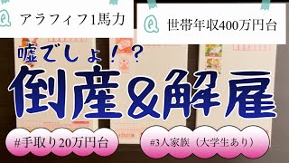 倒産は突然に！そして解雇で失業