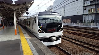 E257系 長モトM-111編成 八王子駅到着～発車 '19.09.22