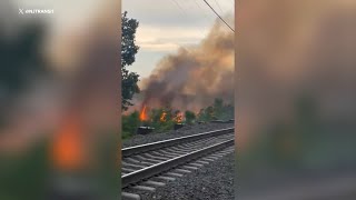 NJ Transit rail service resumes at Penn Station following brush fire