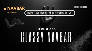 Responsive Glassmorphism Navbar with Dynamic Hover Effects | HTML CSS Tutorial