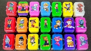 Rainbow Mini Suitcases + SLIME + Paw Patrol + Chases, Marshall,... = Satisfying ASMR! 🌈🥚💧