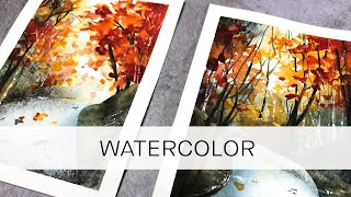 painting fall landscapes using a reference photo