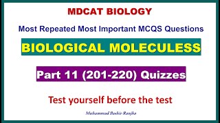 Biological Molecules MCQS Part-11 #mdcatbiology #mdcat2024 #biologicalmolecules #etea2024 #nums2024