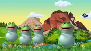 five little froggies jumping on the bed | five little frogs danceing #fivelittilefrogs #kidscartoon