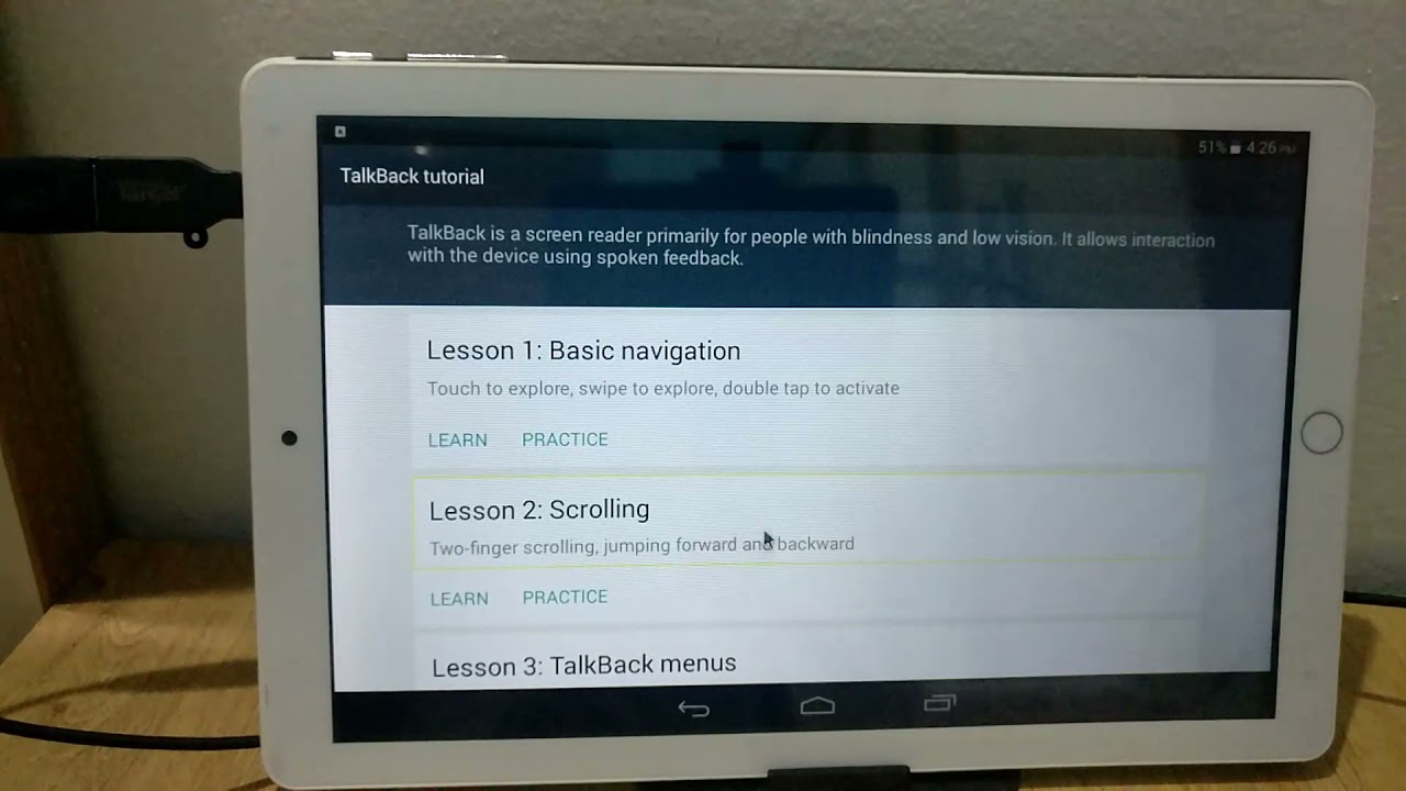 How To Enable Talkback In Android Tablet Youtube