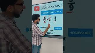 Which fraction is largest?🤝 #shorts #fractions #khantrickster