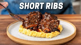 "Ultimate Braised Beef Short Ribs Recipe (with Creamy Polenta) - Unbeatable Flavor!"