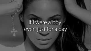 Beyonce - If I Were A Boy lyrics on screen HD