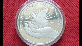 SOUTH KOREA 1 Oz SILVER MEDAL (PROOF) - Foundation Welfare And Peaceful Unification Korea