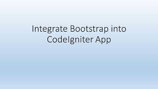 18 Bootstrap template in CodeIgniter 3