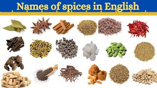 50+ Spices' Names in English || Kitchen Vocabulary ||Miscellaneous Learning #english #vocabulary