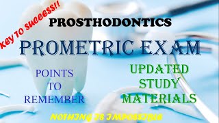 |PROSTHODONTICS STUDY MATERIALS| DENTAL PROMETRIC EXAM|EXAM GUIDE|