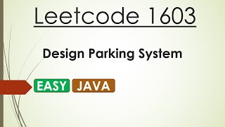 Leetcode 1603 Design Parking System (Java) - Simplifying 22 lines to 1 line