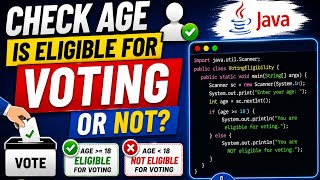 Java Program to Check Eligibility for Voting ๐ฉโ๐ป// Java program beginners ๐ฅ