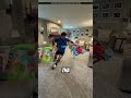 this boy cleans the house before mom arrives