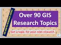 Over 90 GIS and Remote Sensing research topics: Choose a project topic