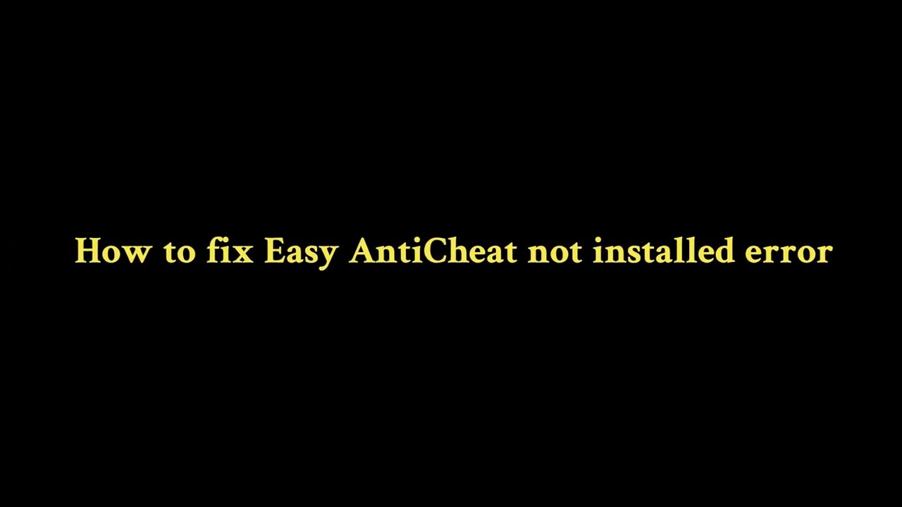 How To Fix Easy Anti-Cheat Not Installed On Star Citizen Tutorial - YouTube