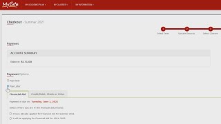 Mysite: Register Now, Pay Later
