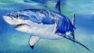 How to paint a Great White Shark Speed Painting