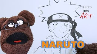 How to draw Naruto using the word Naruto