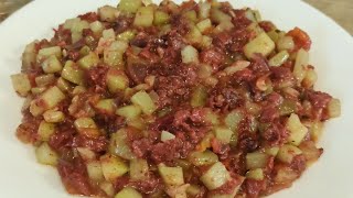 Ginisang Sayote with Corned Beef