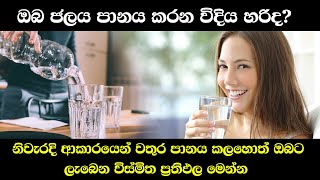 නිවැරදි ආකාරයෙන් වතුර පානය කලොත් ඔබට ලැබෙන විස්මිත ප්‍රතිඵල මෙන්න | Drink water in the right way