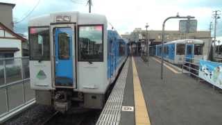 JR左沢線 寒河江駅.山形県 ローカル線.各駅停車 HD