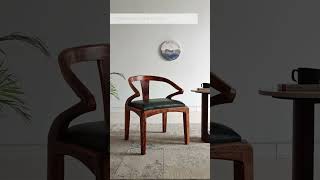 Elegant Sheesham Wood Arm Chair In Rustic Teak Finish