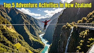 Top 5 Adventure Activities in New Zealand \\ top 5 places to visit in new zealand