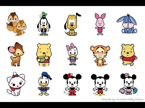 CUTE EASY DRAWINGS OF DISNEY CHARACTERS | EESH CREATINGS - YouTube