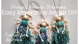 Angel Easy Macrame crochet tutorial, Christmas Ornament, Christmas Tree Decoration Very Easy