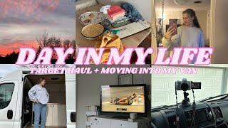 vlog 02 🚐🧡 target haul and moving some things into my van build